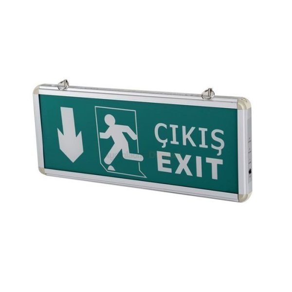 CATA CT-9167 AŞAĞI EXİT ÇIKIŞ LEVHASI ŞARJLI LEDLİ