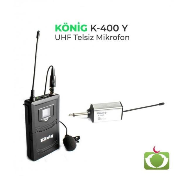 KÖNİG K-400 UHF TEK KANAL YAKA  MİKROFONU