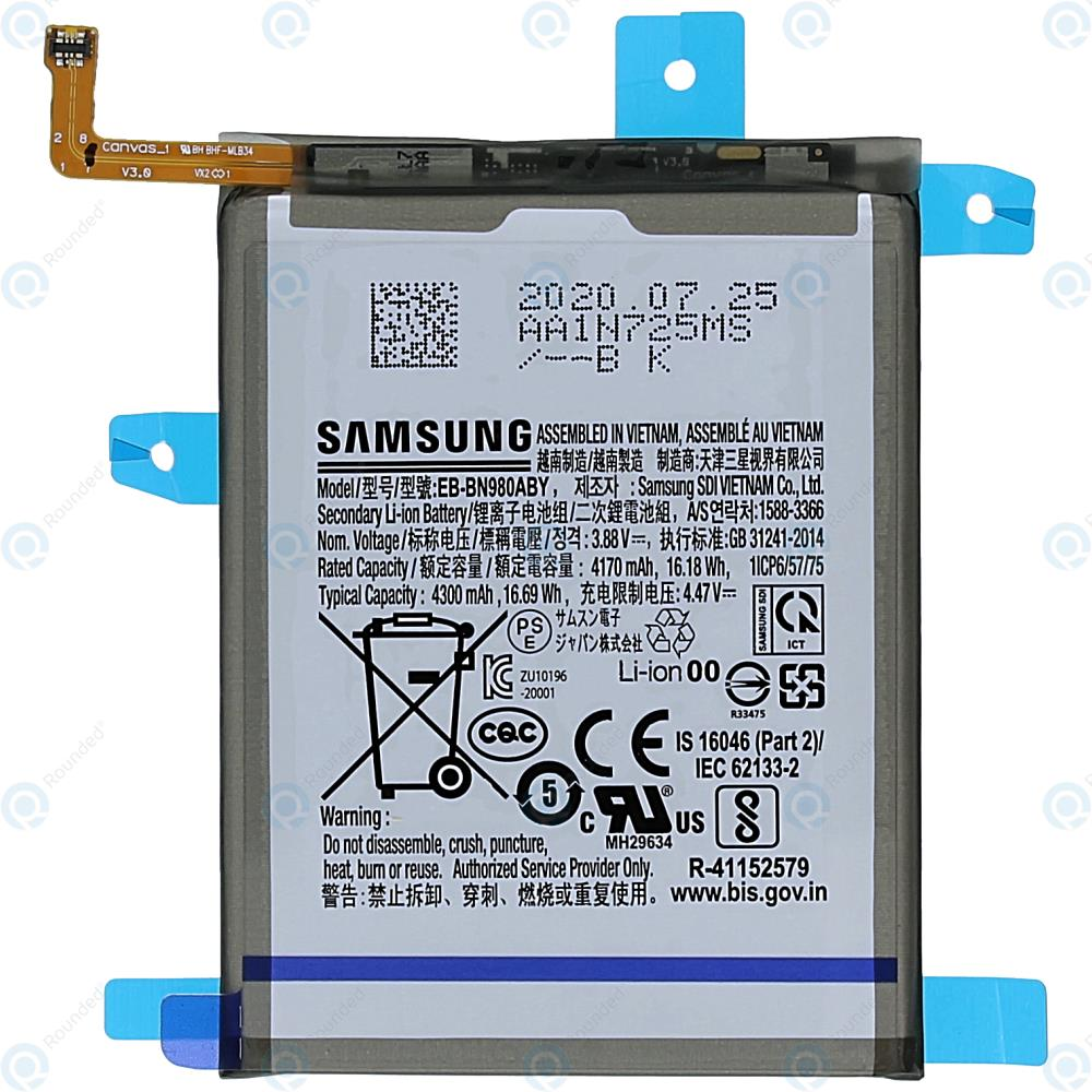 CEP TEL BATARYA SAMSUNG NOTE 20 N980F KVK SERVİS ORJİNAL