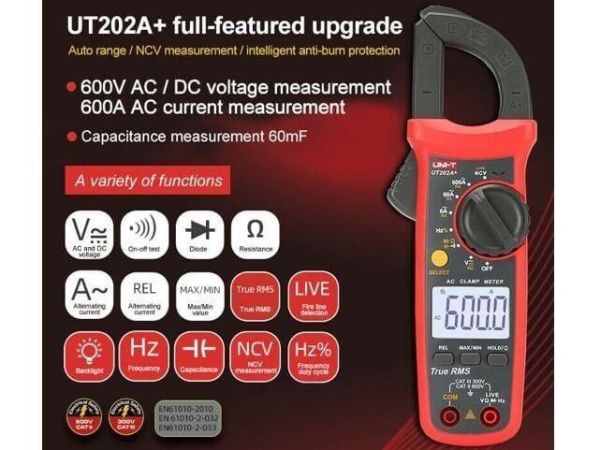 UNI-T UT202A+ DİJİTAL PENSAMPERMETRE ÖLÇÜ ALETİ