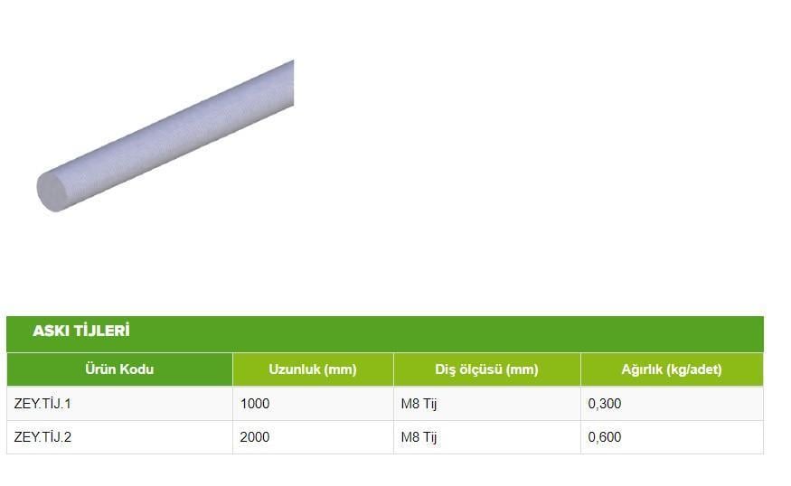 TAVA ASKI TİJİ 1 MT