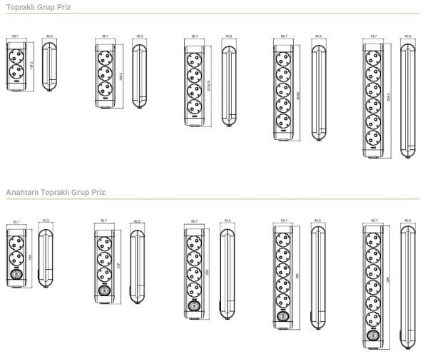 VIKO 90133303 3LÜ GRUP PRİZ SİYAH 3MT KABLOLU ÇOCUK KORUMALI