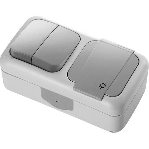 VIKO 90555582 PALMİYE GRİ KOMÜTATÖR+TOP PRİZ Ç.B. KOMBY