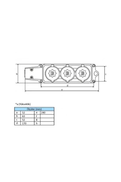 BEMİS BK1-1402-3613 Üçlü Grup Priz