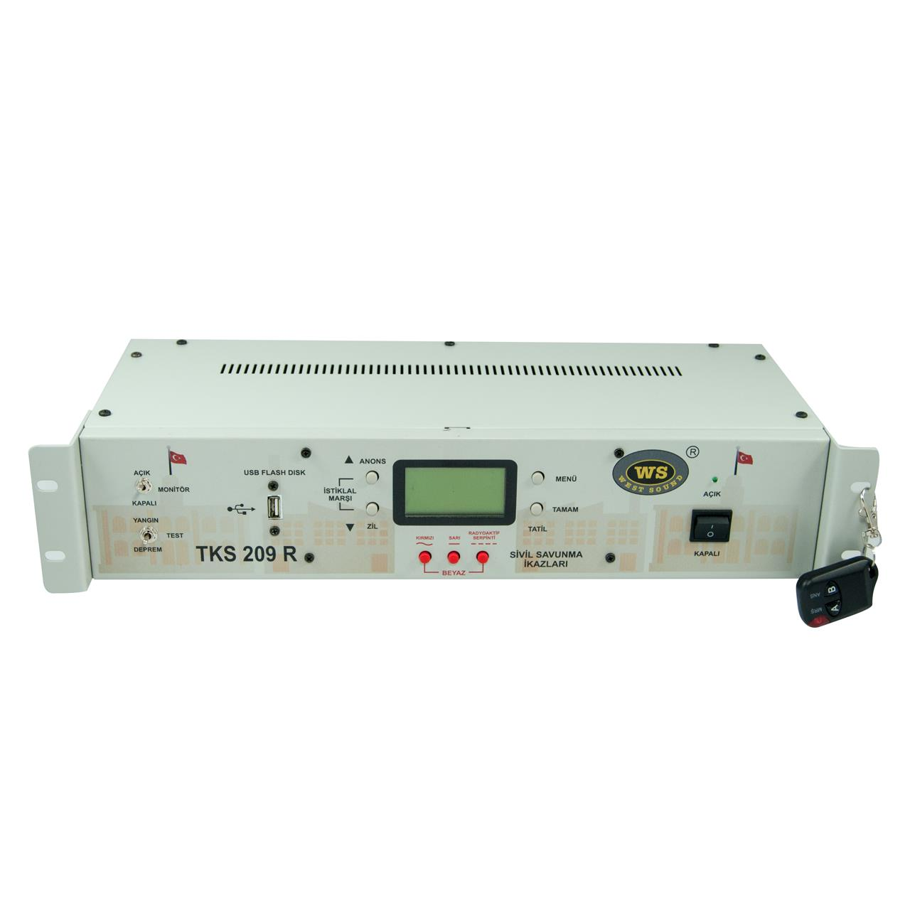 WEST SOUND TKS 209 RACK KABİN TİPİ USB Lİ OKUL SAATİ