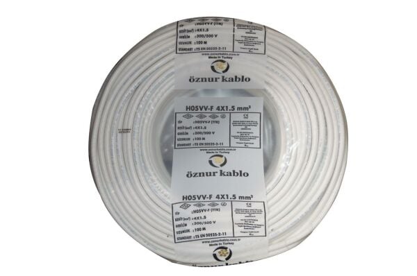 TTR KABLO 4X1,5 BEYAZ ÖZNUR-HES 1 MT FİYATIDIR