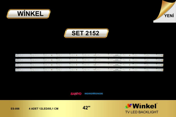 LCD LED-2152 TAKIM 4 LÜ-ZDCX42D12-ZC14F-303CX420032,LE106S15SM-WİNKEL