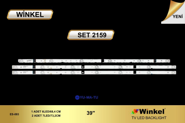 TV LED BAR -2159 TAKIM 3 LÜ-E39D1000-GEN093-WİNKEL