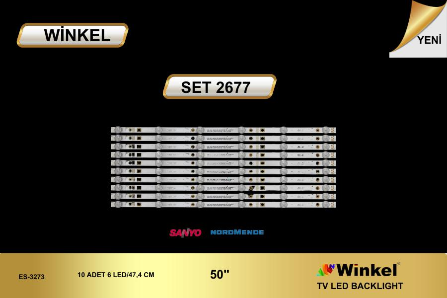 TV LED BAR -2677 TAKIM 10 LU-LE124S1FMD-LCD3273-WİNKEL
