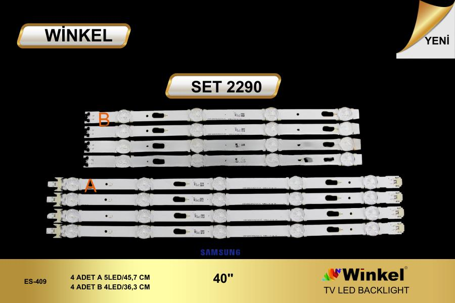 TV LED BAR 2290 TAKIM 4 LÜ-UE40J6370SU UA40J6300AK UN40J6520AF UE40J6500AU GEN409-WİNKEL