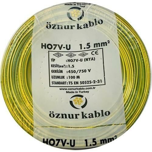 NYA KABLO ÖZNUR 1,5 LUK SARI YEŞİL