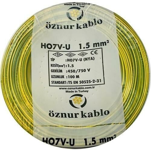 NYA KABLO ÖZNUR 1,5 LUK SARI YEŞİL