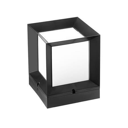 HOROZ PRİZMA DİREK ÜSTÜ SİYAH KASA APLİK ÖLÇÜLER 22X22X27