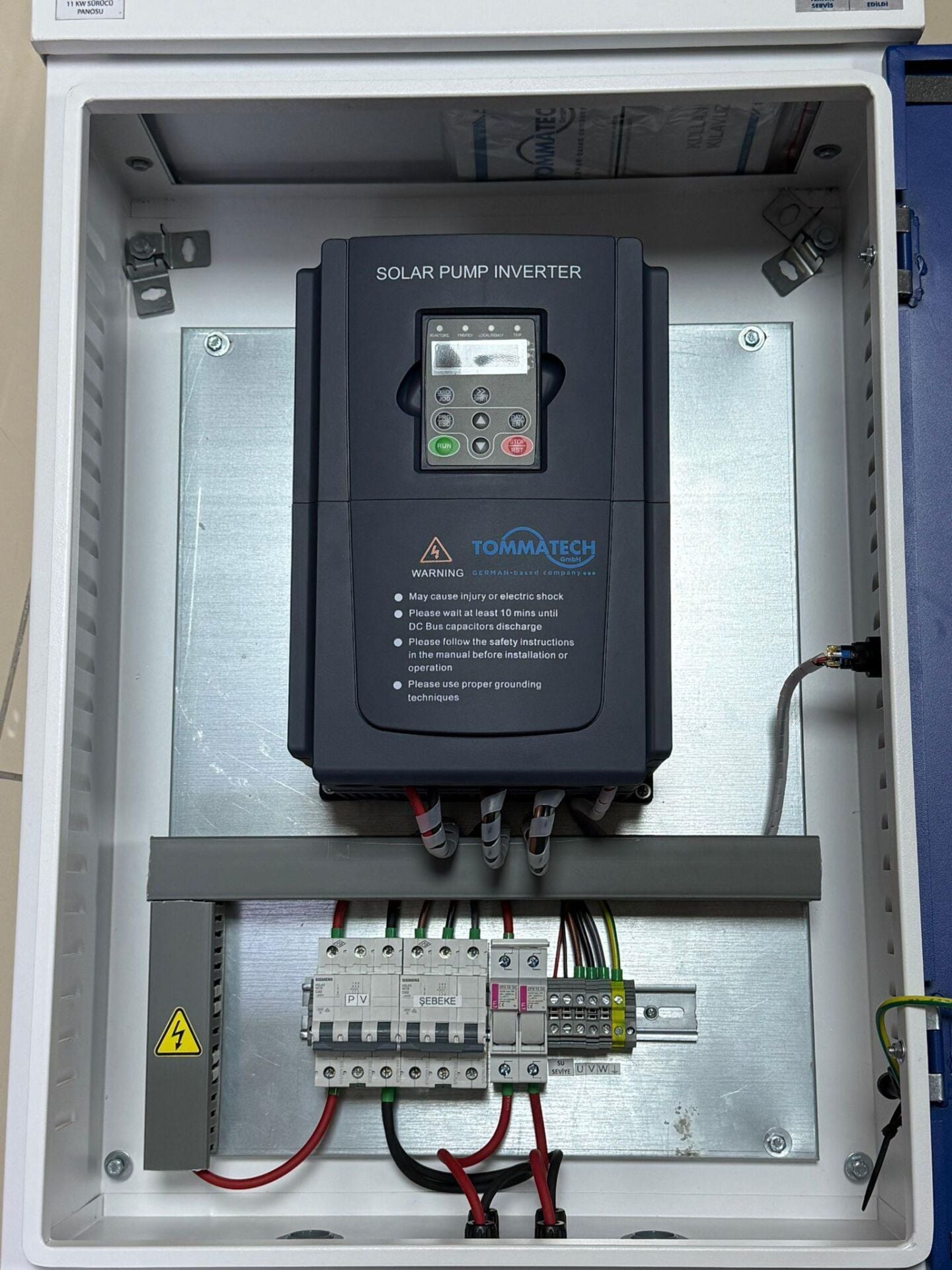 İNVERTER 11 KW 3 FAZ-1000 VOLT SULAMA  POMPASI  İNVERTÖRÜ-INV-SLM-TF-V2-11KW-TOMMATECH