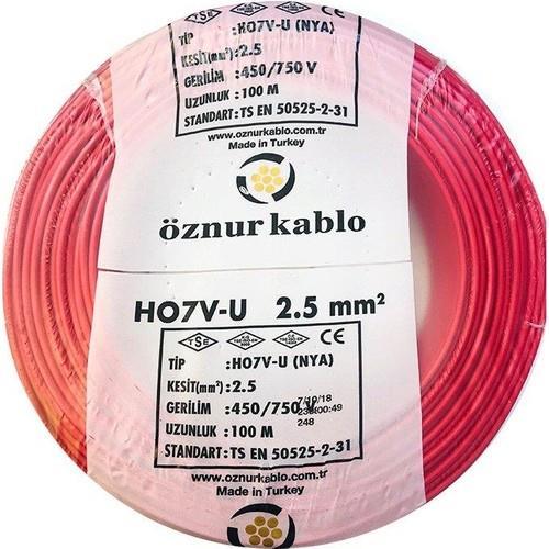 ÖZNUR NYAF ( H07V-K ) KABLO 2,5 mm KIRMIZI