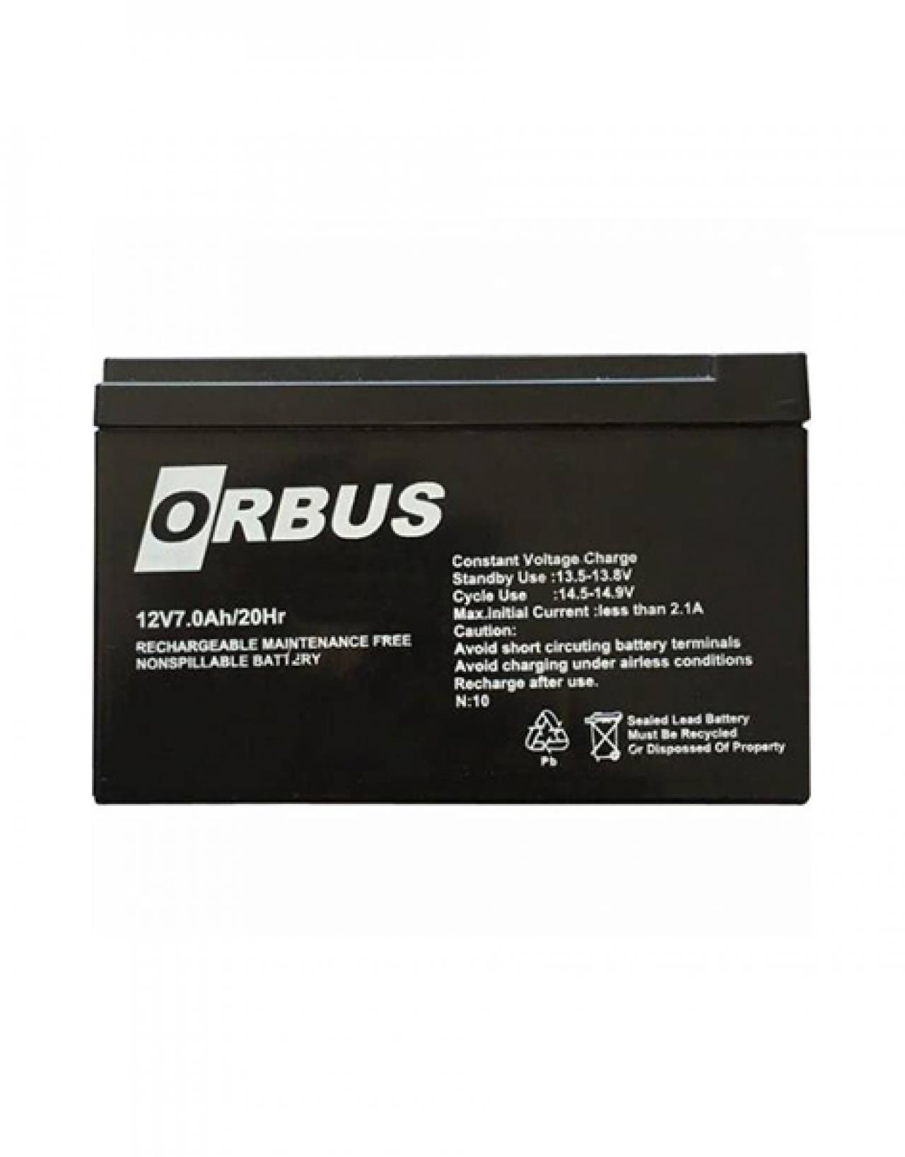 12 VOLT 7 AMPER AKÜ ORBUS 151x65x94-1976 GRAM