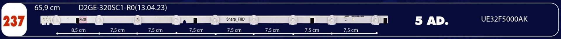 LCD LED-2020-TAKIM 5 Lİ-UE32F5570-UE32F5500-UE32F5070-C237-M24