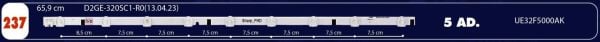 LCD LED-2020-TAKIM 5 Lİ-UE32F5570-UE32F5500-UE32F5070-C237-M24
