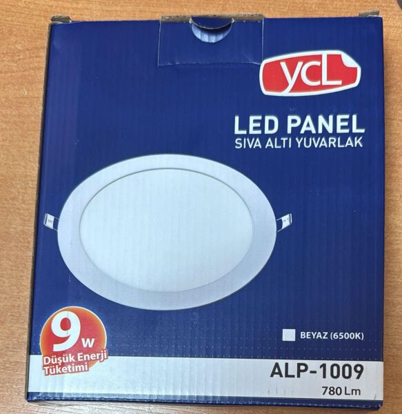 YCL ALP-1009 LED PANEL 9 WATT SLİM YUVARLAK BEYAZ