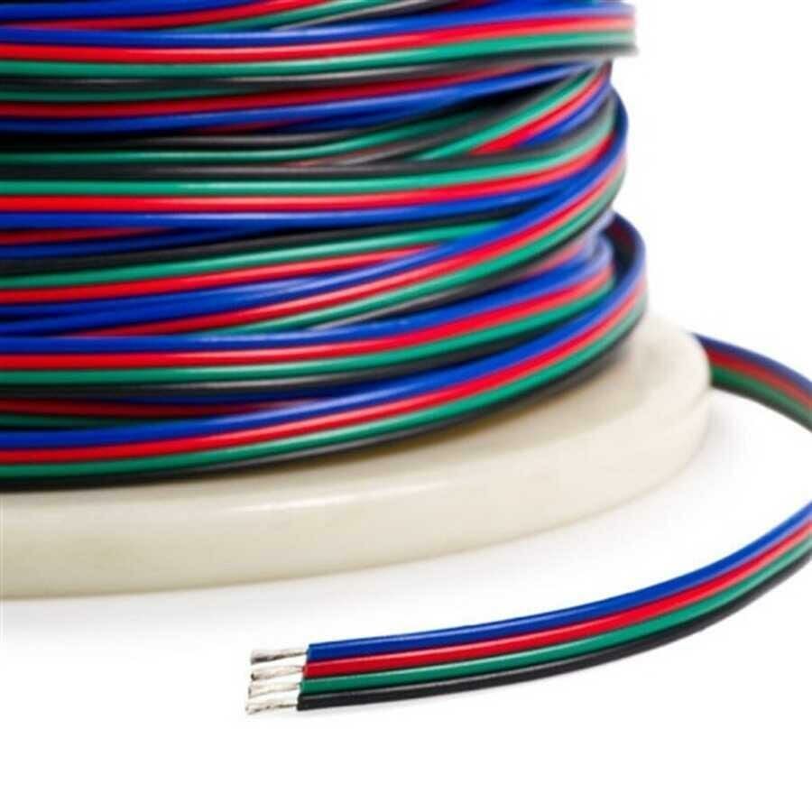 TELSAN 4X0.22 4LÜ FLAT RGB BAĞLANTI KABLOSU