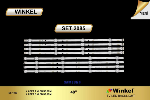 LCD LED-2085 TAKIM 8 Lİ-48J5200-UE48J5070 UE48J5270-UE48J5070SS, UE48J5270SS-WİNKEL