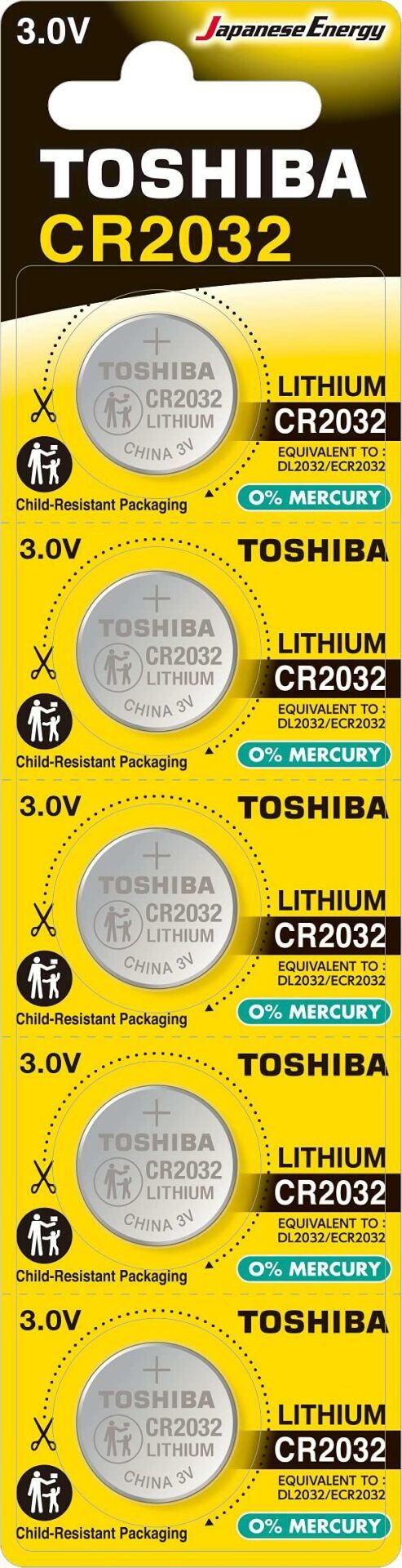 TOSHIBA 2032 PİL 5 Lİ KART ASKILI