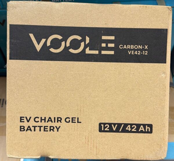 12 VOLT 42 AMPER JEL ENGELLİ SANDALYE AKÜSÜ VOOLE-197*165*175 mm.14 kg.