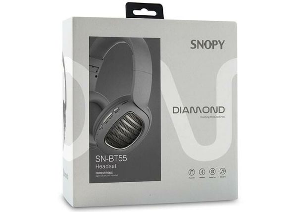 Snopy SN-BT55 DIAMOND TF Kart Özellikli Siyah Bluetooth Kafaüstü Kulaklık