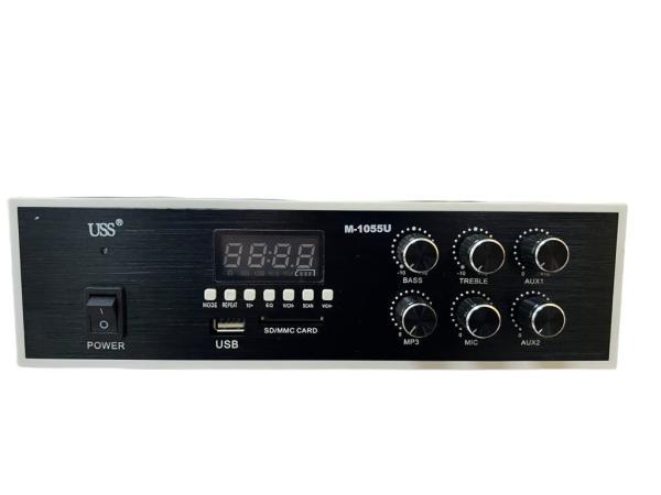 UNIVERSAL M-1055 2X100WATT 12 VOLT-220 VOLT BT-USB ANFİ