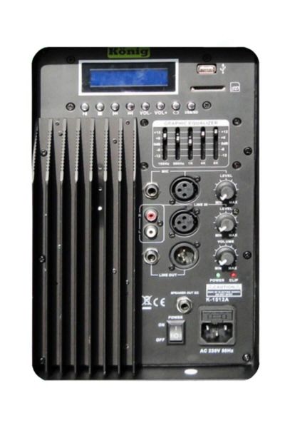 KÖNİG K-1415A 38CM 700W USB-SD-AKTİF KABİN HOPARLÖR