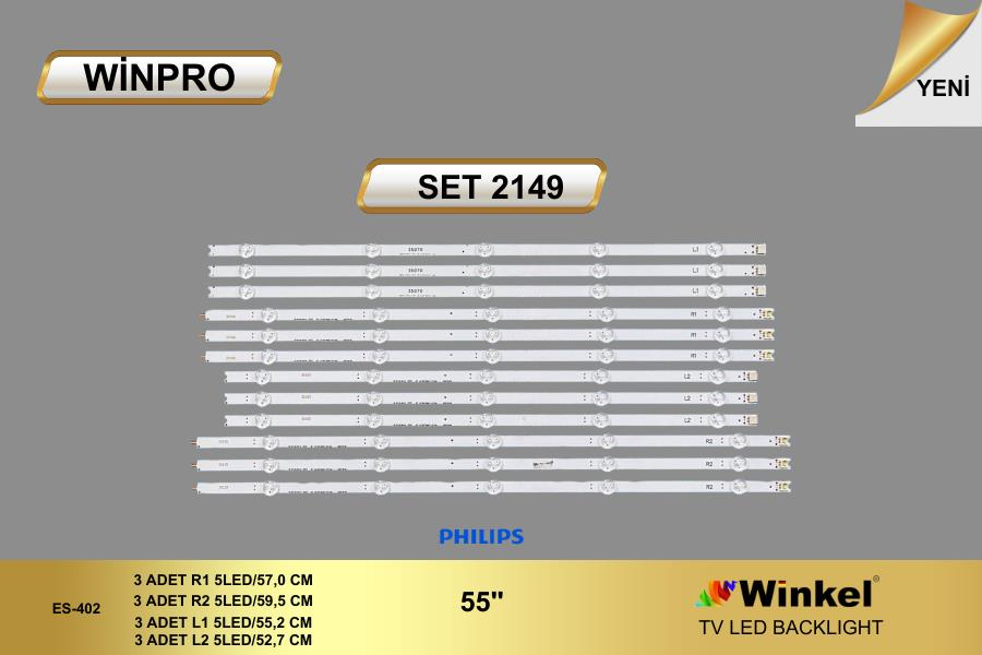 LCD LED-2149 TAKIM 12 Lİ-55PFK6309-55PFK6309-6916L-1449A 6916L-1450A 6916L-WİNKEL