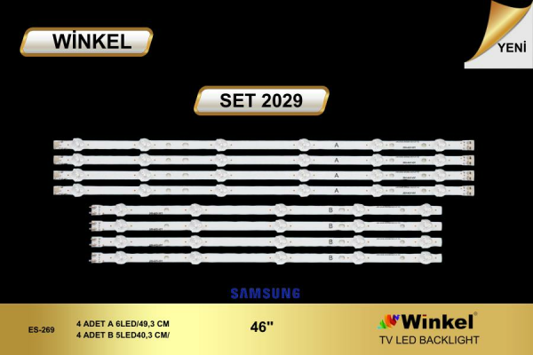 LCD LED-2029 TAKIM 8 Lİ-UN46EH5000/UE46H6203/UE46H5373/UE46H5304/UE46H6273/UE46H623-WİNKEL