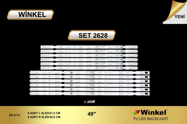 LCD LED 2628 TAKIM 12LI-A49A950A, A49A955A, A49B970-B49B970A, B49A955A, B49A950-WİNKEL