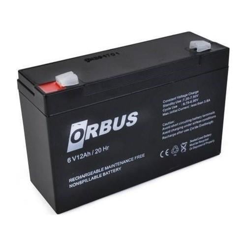 6 VOLT 12 AMPER AKÜ ORBUS 150*50*94 mm.1,65 kg.