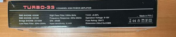BOSCHMANN TURBO-33 4500WATT 4 KANAL OTO ANFİ