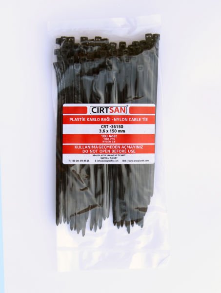 CIRTSAN PLASTİK KABLO BAĞI 3.6X150MM BEYAZ