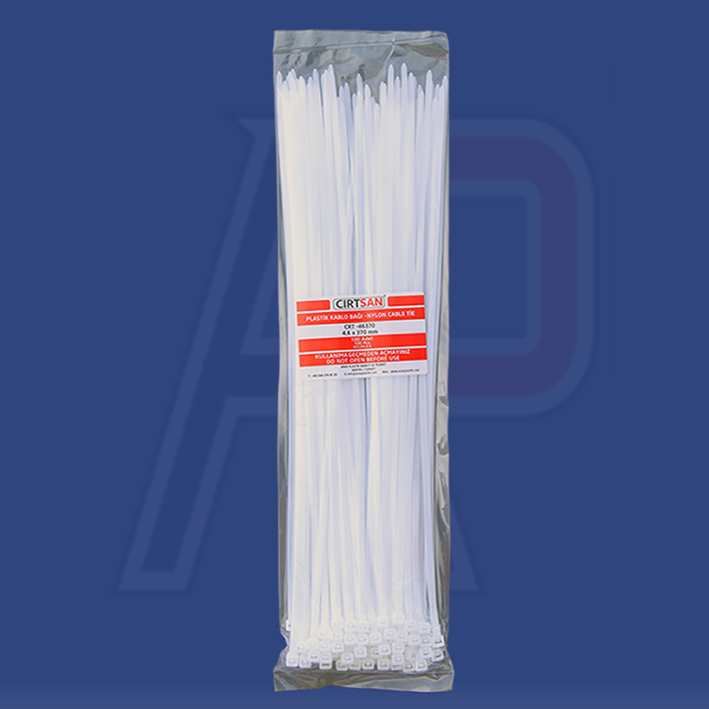 CIRTSAN PLASTİK KABLO BAĞI 4.6X370MM BEYAZ