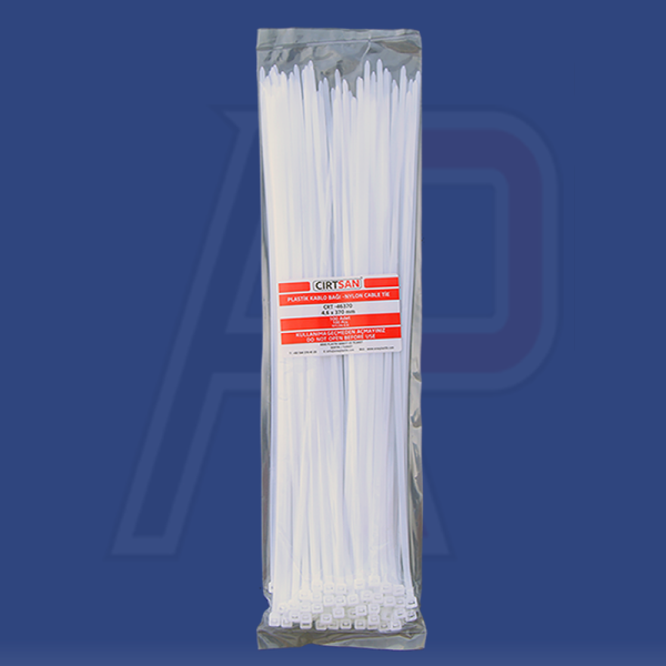 CIRTSAN PLASTİK KABLO BAĞI 4.6X370MM BEYAZ