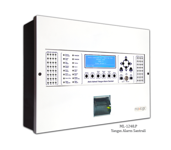 Maxlogic Akıllı Adresli Yangın Alarm Santralı, 5 Çevrim, 635 Adres, Printer