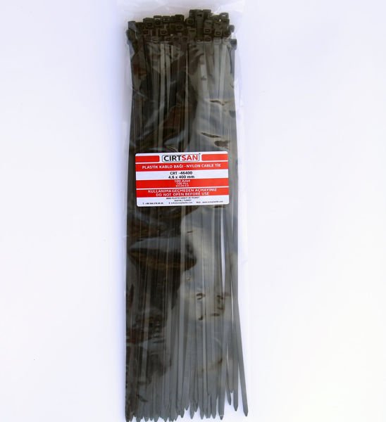 CIRTSAN PLASTİK KABLO BAĞI 4.6X400MM SİYAH