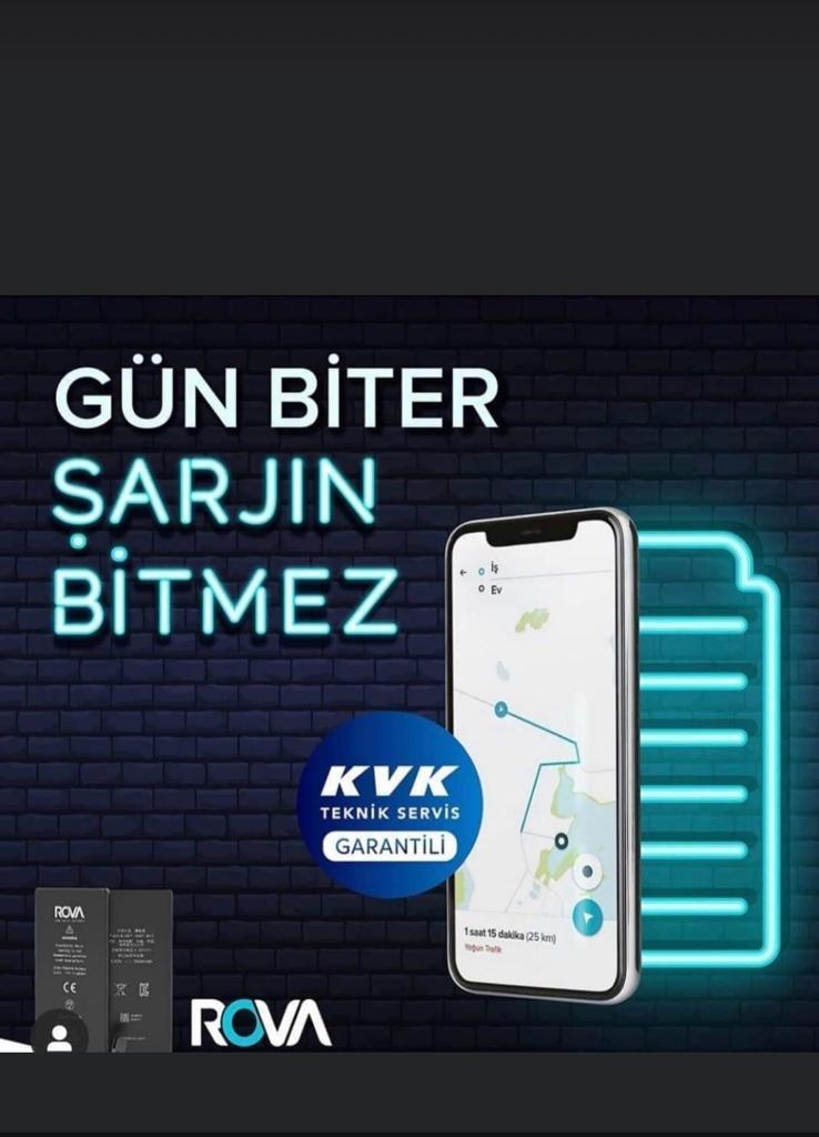 CEP TEL BATARYA İPHONE 8 ROVA KVK GARANTİLİ