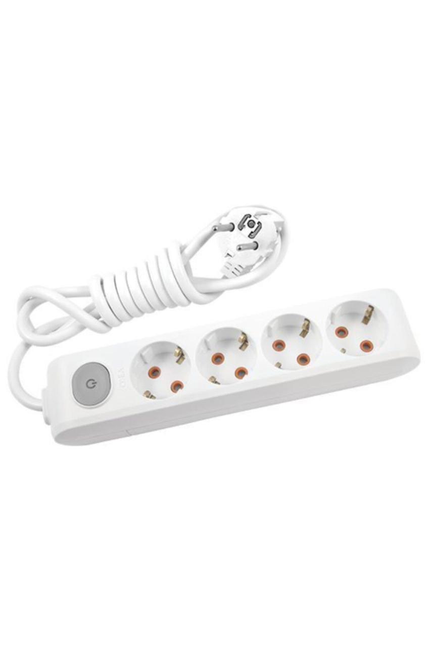 VİKO 4 LÜ 2 MT ANAHTARLI MULTİLET PRİZ