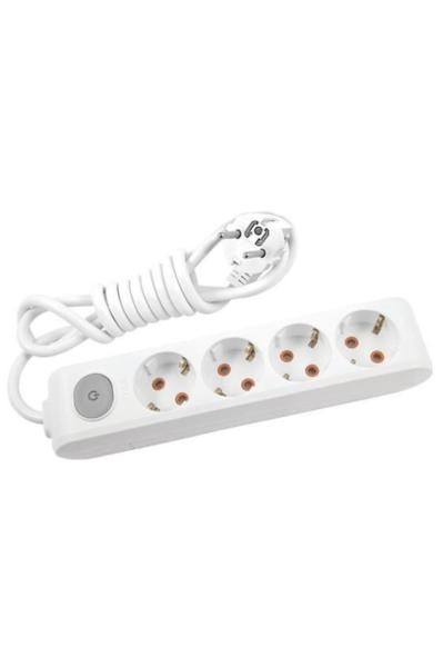 VİKO 4 LÜ 2 MT ANAHTARLI MULTİLET PRİZ