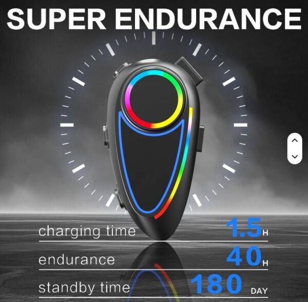 AGGIY K17 MOTORSİKLET İNTERKOM  - MÜZİK + KONUŞMA + HD SES - UZUN ŞARJLI - BT 5.4