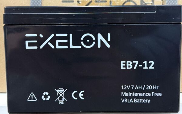 12 VOLT 7 AMPER EXELON 151x65x94 2kg