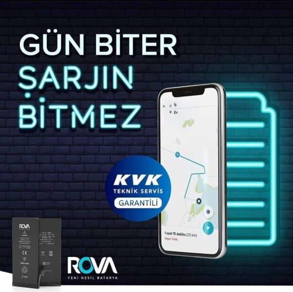 CEP TEL BATARYA İPHONE 15 PRO MAX ROVA  GARANTİLİ