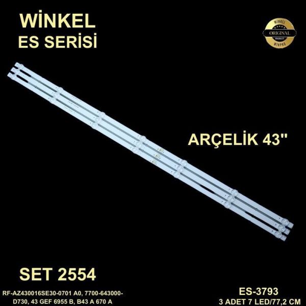 LCD LED-2554 TAKIM 3 LÜ-RF-AZ430016SE30-0701 A0,7700-643000-D730,43 GEF 6955 -E3793-WİNKEL