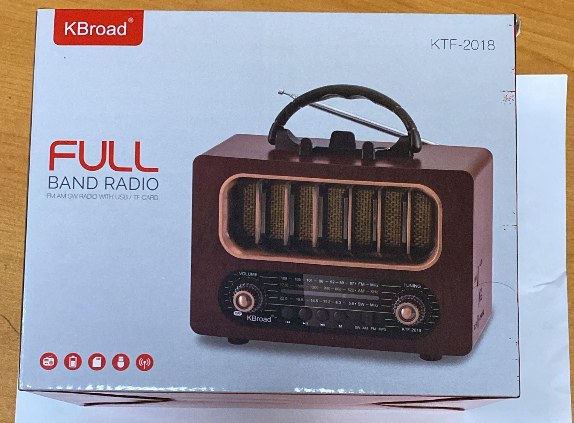 KBROAD KTF-2018 NOSTALJİK RADYO BLUETOOTH USB MİCROSD