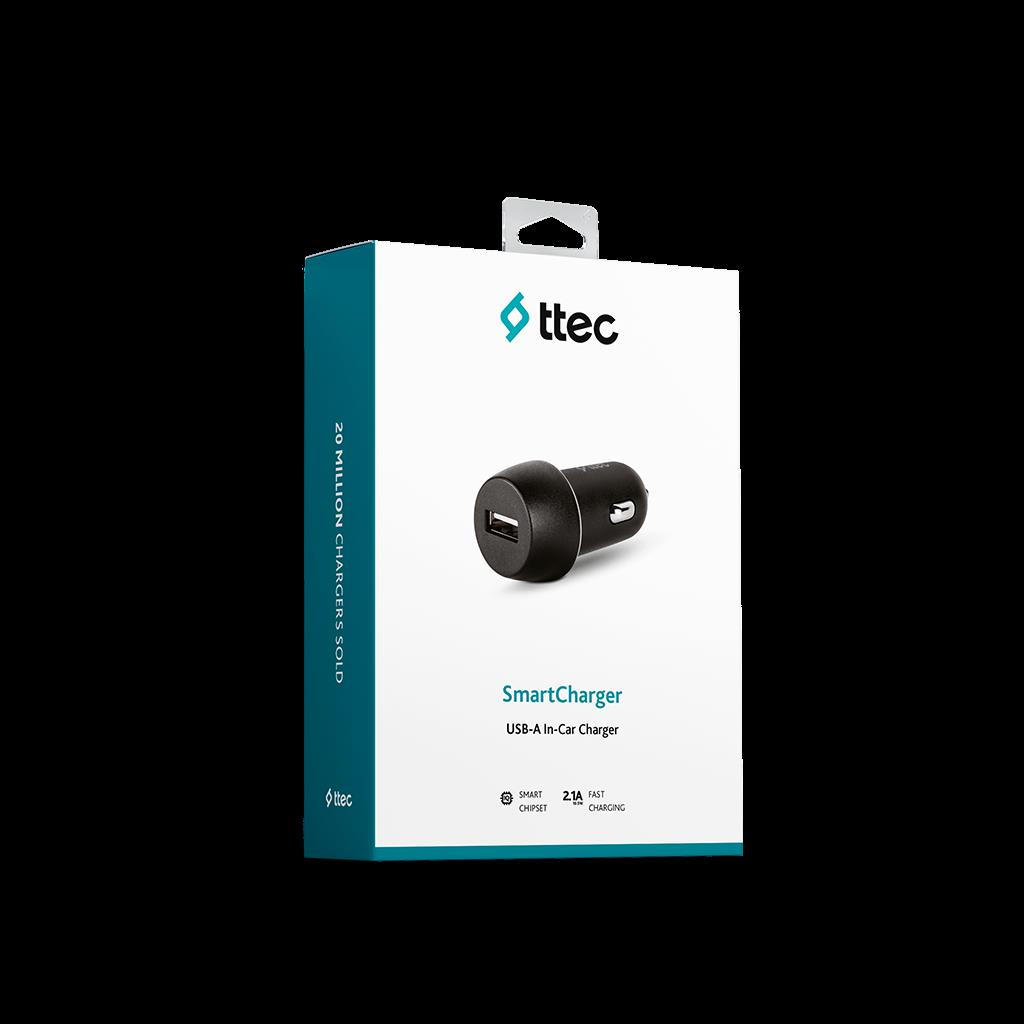 T.TEC 2CKS20S SmartCharger 2.1A Araç Şarj Aleti Siyah