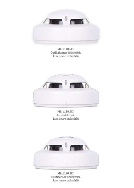 Maxlogic Akıllı Adresli Multisensör (Optik Duman+Sıcaklık) Dedektörü, Llyod Sertitikalı